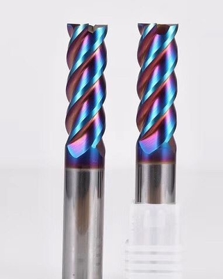Flat hard milling end mills Blue Nano For Processing Stainless Steel